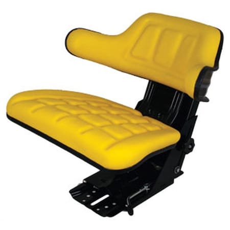 Aftermarket Universal Replacement Yellow Tractor Seat Fits Hesston Fits John Deere W316YL